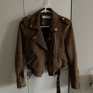 ZARA suede leather jacket